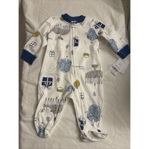 Hanukkah Sleep & Play Carter's 2-Way Zip Infant 3‎ Months New